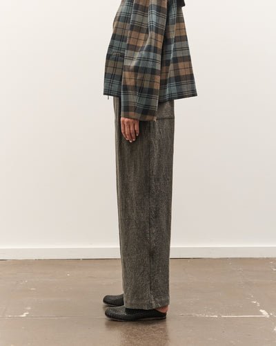 Cawley Japanese Textured Linen Georgia Trouser, Charcoal