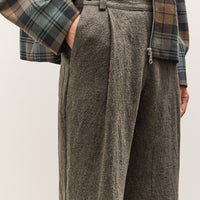 Cawley Japanese Textured Linen Georgia Trouser, Charcoal
