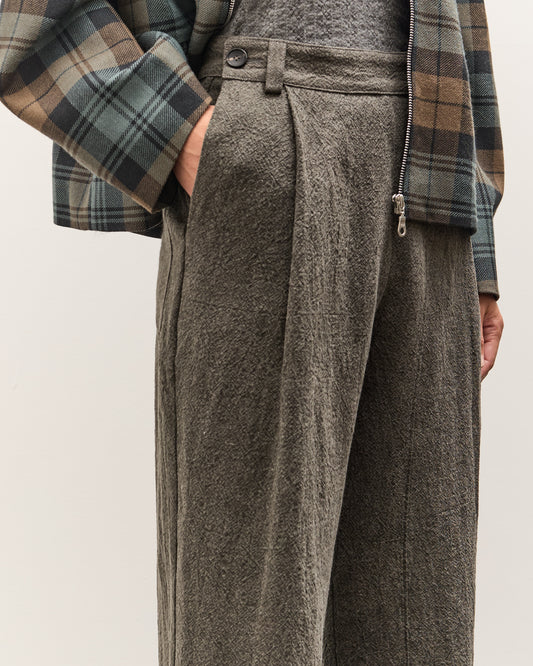 Cawley Japanese Textured Linen Georgia Trouser, Charcoal