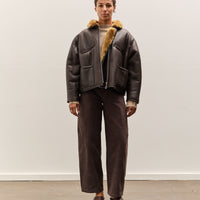 Cawley Leather Back Flying Jacket, Ginger / Brown