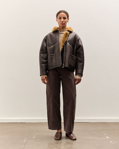Cawley Leather Back Flying Jacket, Ginger / Brown
