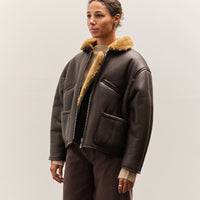 Cawley Leather Back Flying Jacket, Ginger / Brown