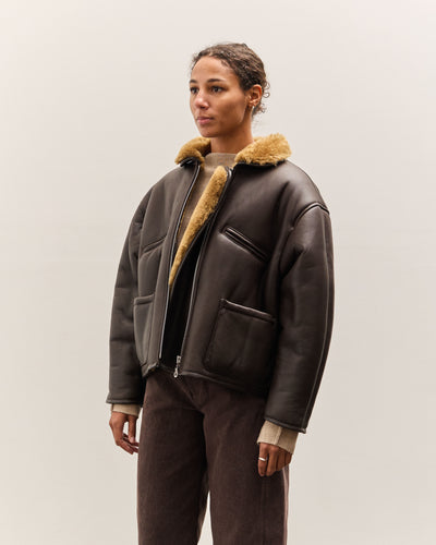 Cawley Leather Back Flying Jacket, Ginger / Brown