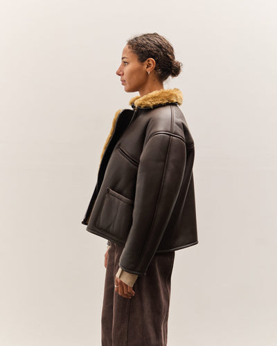 Cawley Leather Back Flying Jacket, Ginger / Brown