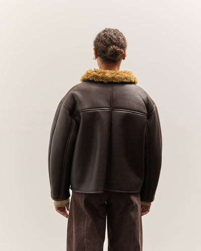 Cawley Leather Back Flying Jacket, Ginger / Brown