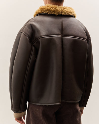 Cawley Leather Back Flying Jacket, Ginger / Brown