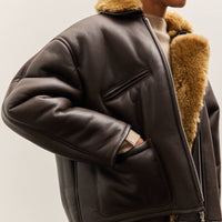 Cawley Leather Back Flying Jacket, Ginger / Brown