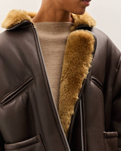Cawley Leather Back Flying Jacket, Ginger / Brown