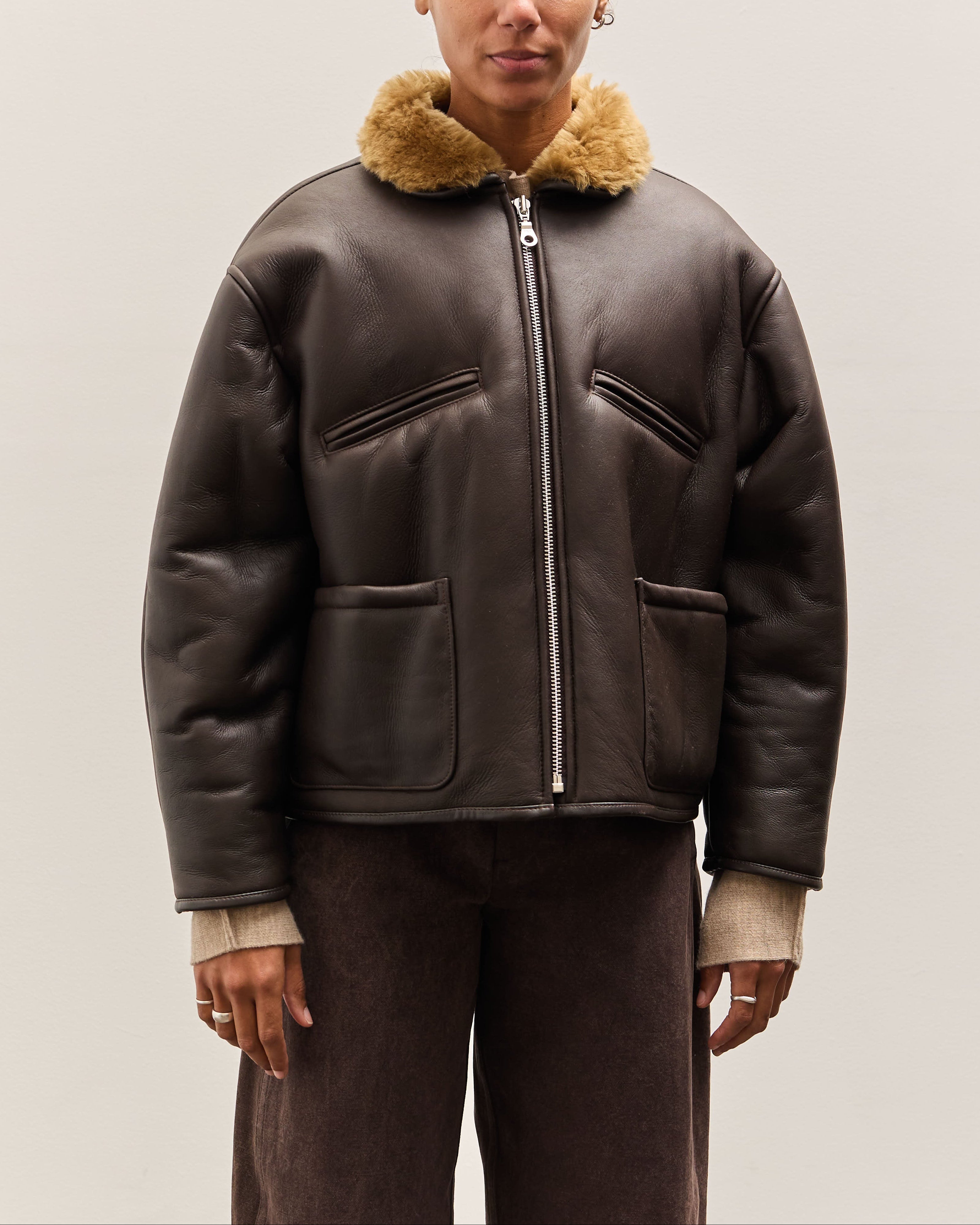 Leather Back Flying Jacket, Ginger / Brown – Glasswing