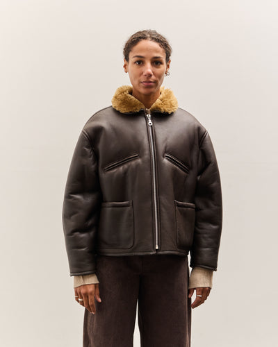 Cawley Leather Back Flying Jacket, Ginger / Brown
