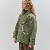 Cawley Quilted Oilskin Alfie Jacket, Army