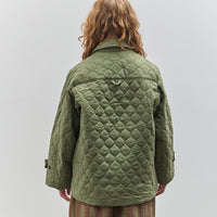 Cawley Quilted Oilskin Alfie Jacket, Army