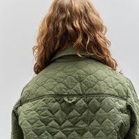 Cawley Quilted Oilskin Alfie Jacket, Army