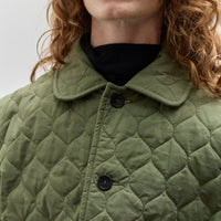 Cawley Quilted Oilskin Alfie Jacket, Army