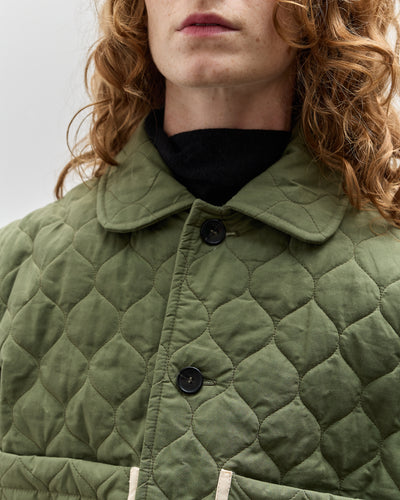 Cawley Quilted Oilskin Alfie Jacket, Army