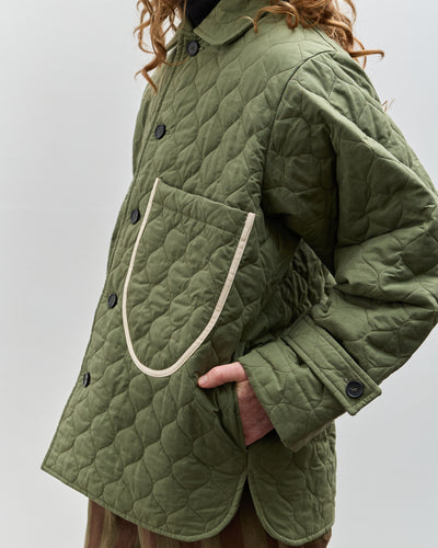 Cawley Quilted Oilskin Alfie Jacket, Army