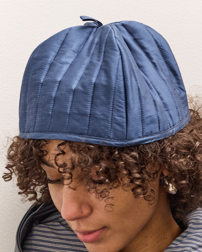 Cawley Quilted Silk Tea Cosy Hat, Insignia