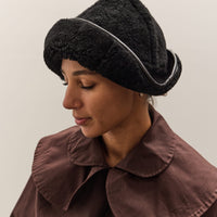 Cawley Sheepskin Sun Hat, Black