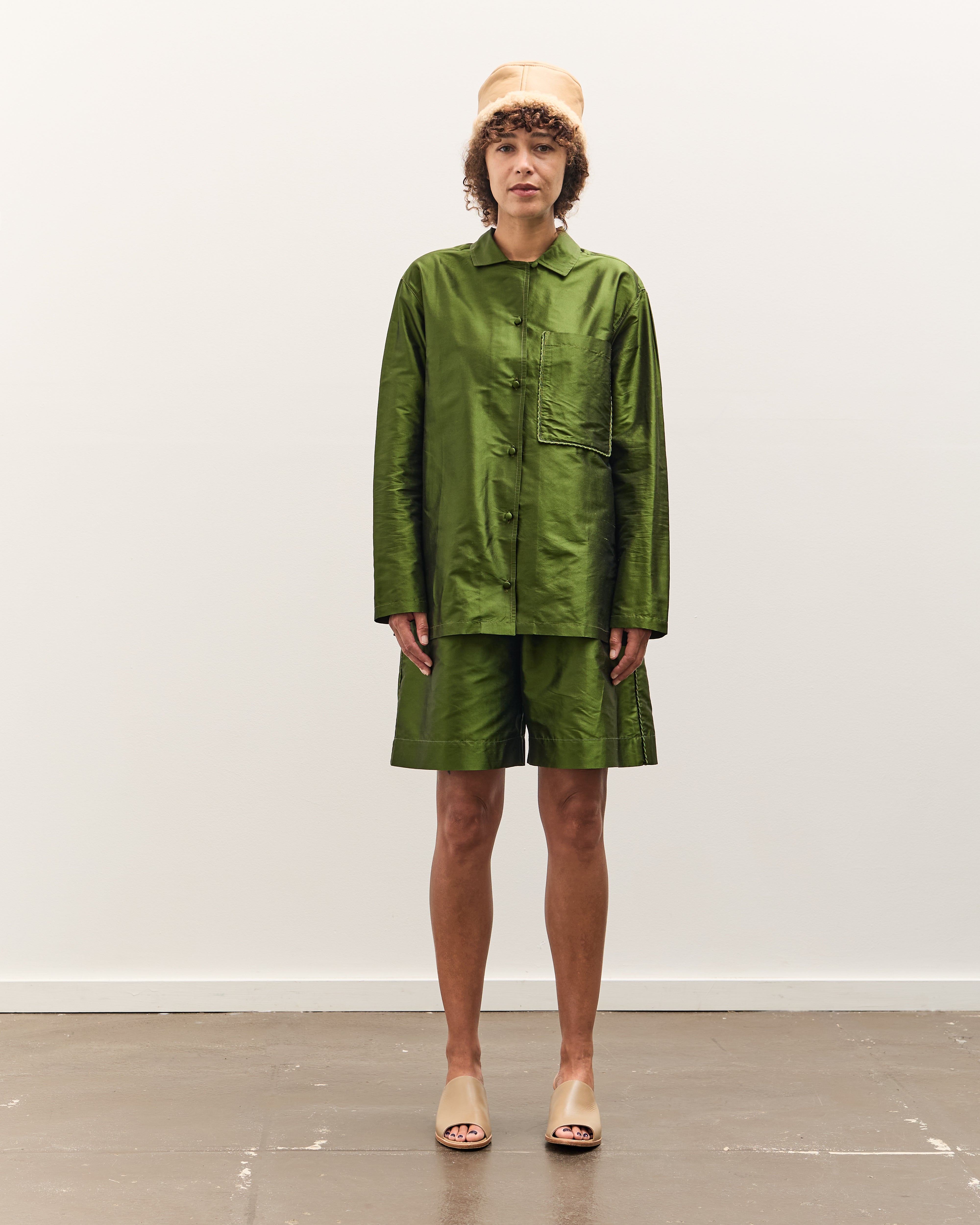 Cawley Silk Dupion Hilda Short with Trim, Bottle – Glasswing