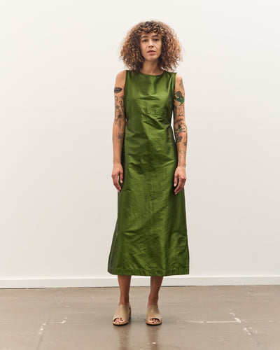 Cawley Silk Dupion Long Erika Dress, Bottle