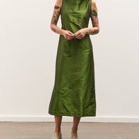 Cawley Silk Dupion Long Erika Dress, Bottle