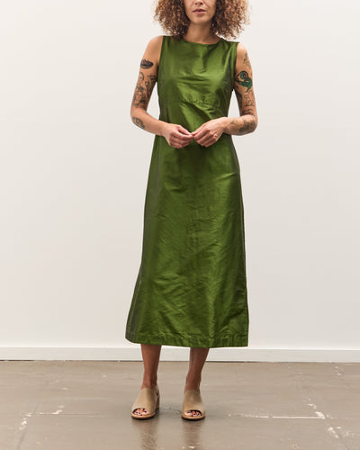 Cawley Silk Dupion Long Erika Dress, Bottle