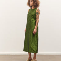 Cawley Silk Dupion Long Erika Dress, Bottle
