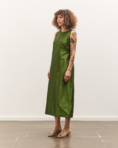 Cawley Silk Dupion Long Erika Dress, Bottle