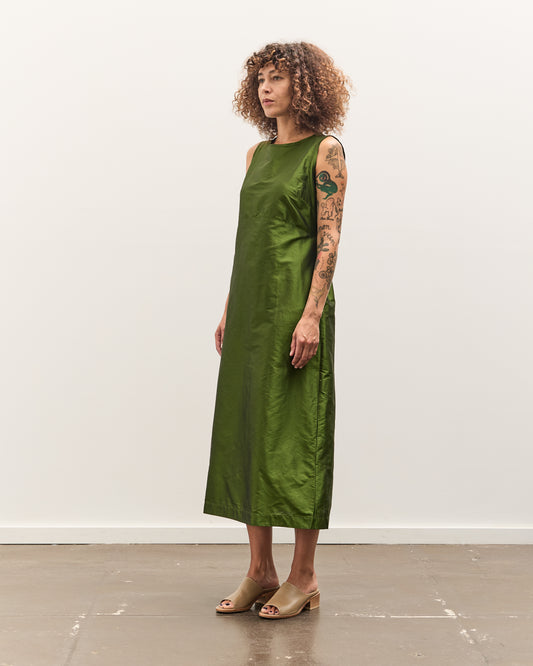 Cawley Silk Dupion Long Erika Dress, Bottle