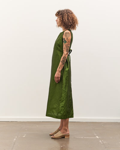 Cawley Silk Dupion Long Erika Dress, Bottle