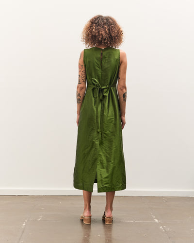 Cawley Silk Dupion Long Erika Dress, Bottle