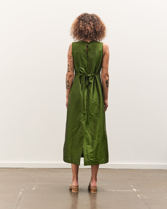 Cawley Silk Dupion Long Erika Dress, Bottle