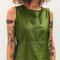 Cawley Silk Dupion Long Erika Dress, Bottle