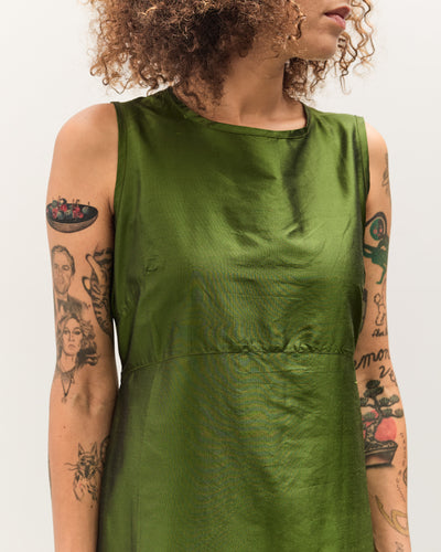 Cawley Silk Dupion Long Erika Dress, Bottle