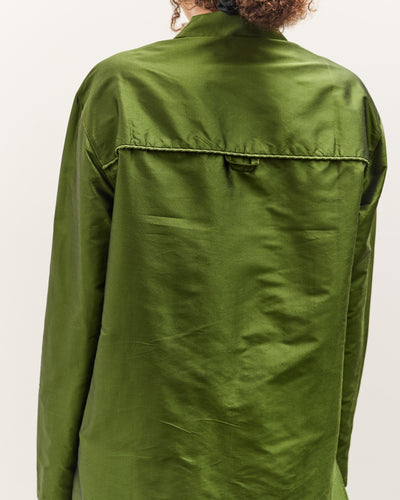Cawley Silk Dupion Long Sleeve August Shirt with Trim, Bottle