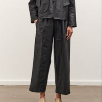 Cawley Silk Dupion Luna Trouser with Trim, Black