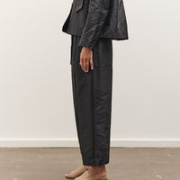 Cawley Silk Dupion Luna Trouser with Trim, Black