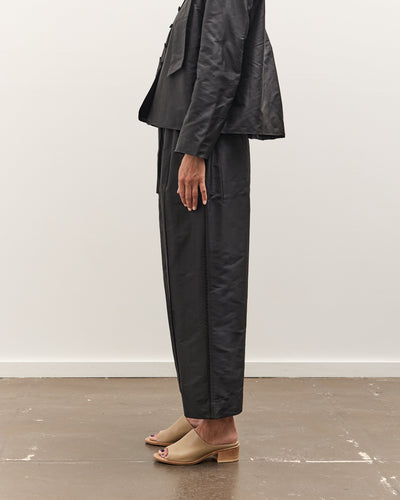 Cawley Silk Dupion Luna Trouser with Trim, Black