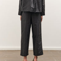 Cawley Silk Dupion Luna Trouser with Trim, Black