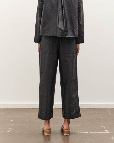 Cawley Silk Dupion Luna Trouser with Trim, Black