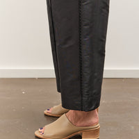 Cawley Silk Dupion Luna Trouser with Trim, Black
