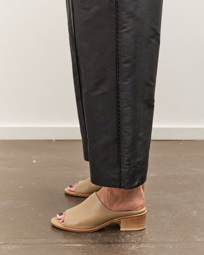 Cawley Silk Dupion Luna Trouser with Trim, Black