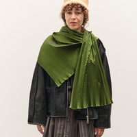 Cawley Silk Dupion Pleated Scarf, Bottle