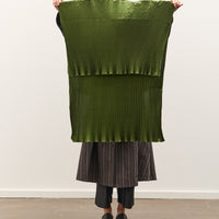 Cawley Silk Dupion Pleated Scarf, Bottle