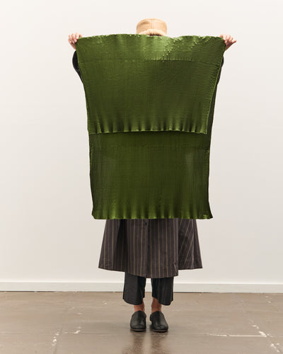 Cawley Silk Dupion Pleated Scarf, Bottle