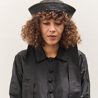 Cawley Silk Dupion Sailor Hat with Trim, Black