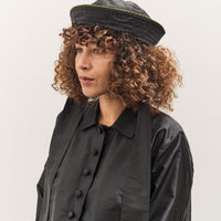 Cawley Silk Dupion Sailor Hat with Trim, Black