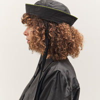 Cawley Silk Dupion Sailor Hat with Trim, Black
