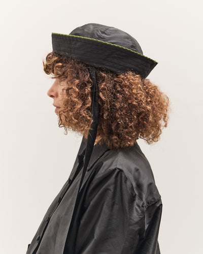 Cawley Silk Dupion Sailor Hat with Trim, Black