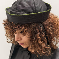 Cawley Silk Dupion Sailor Hat with Trim, Black